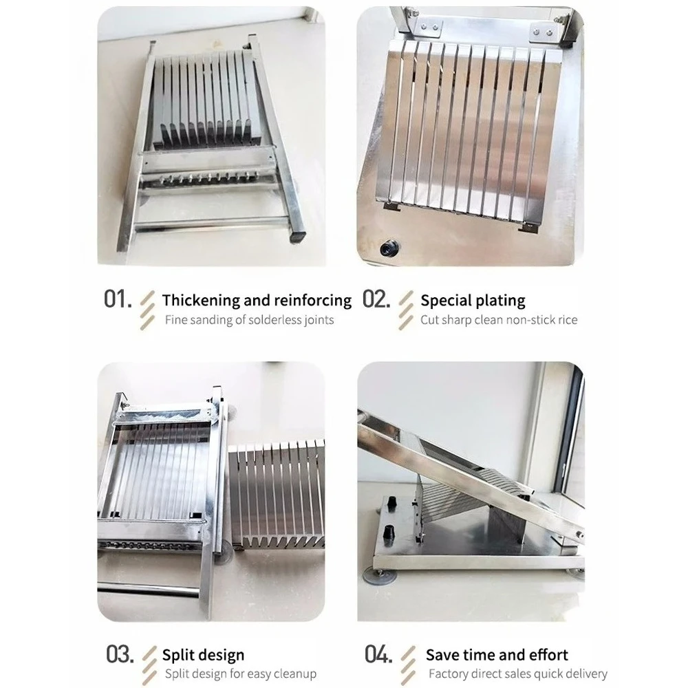 Commercial Manual Sushi Rolling Cutter 8/10/12 Pieces Sushi Slicer Cutting Machine