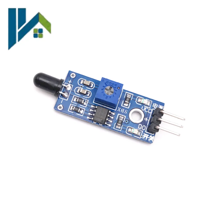 Blue PCB Flame Sensor Module 3-Wire IR Infrared Receiver Fire Source Detector Module For Arduino ESP32