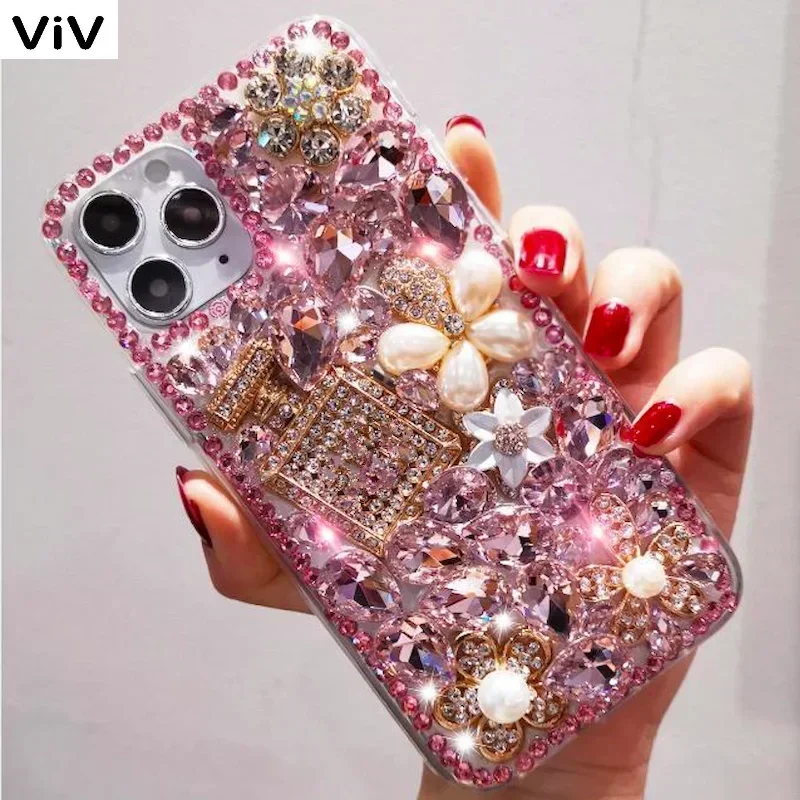 Luxury Bling Case For Motorola Moto G84 5G Edge 40 Neo Plus 2023 30 Fushion G54 G14 4G G71 G73 G53 G82  Diamond Telefon Fundas v