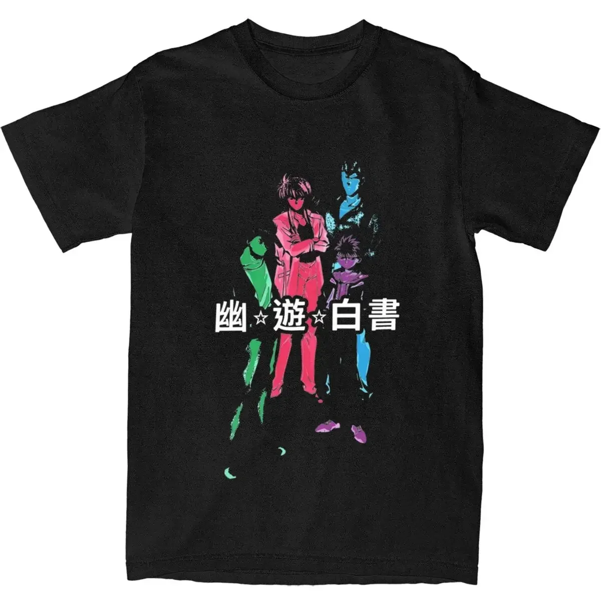 Camiseta de moda para hombre y mujer, camisa 100% de algodón con estampado de Yu Hakusho Aku No Mazoku