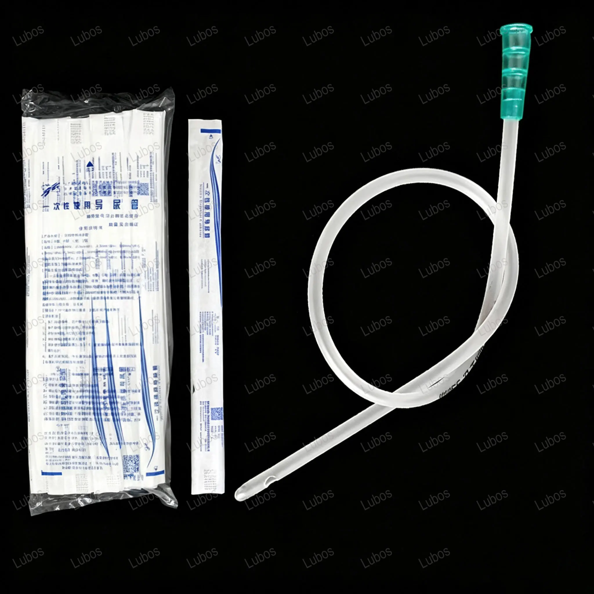 Disposable Sterile Urethral Catheter, Individual Packed PVC Urinary Drain Catheter, Multiple Sizes & Two‑Style Connectors