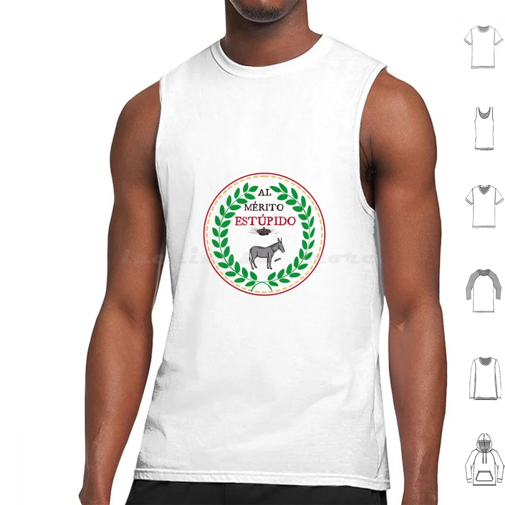 Stupidity Award Tank Tops Vest Sleeveless Donkey Medal Idiot Prize Commemoration Laurels