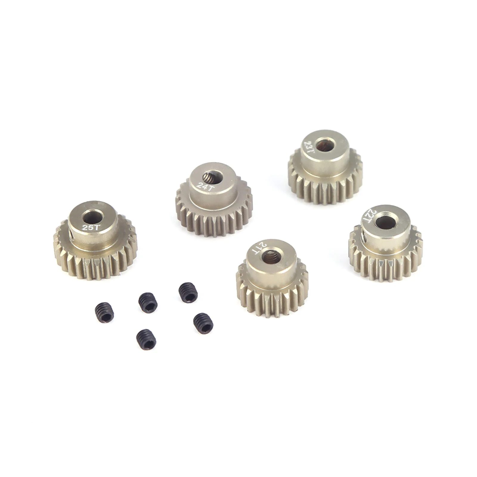 5Pc 48DP 3.175mm 21T-25T / 26T-30T Aluminum Alloy 7075 Pinion Motor Gear Set For 1/10 RC Car Brushed Brushless Motor Accessories