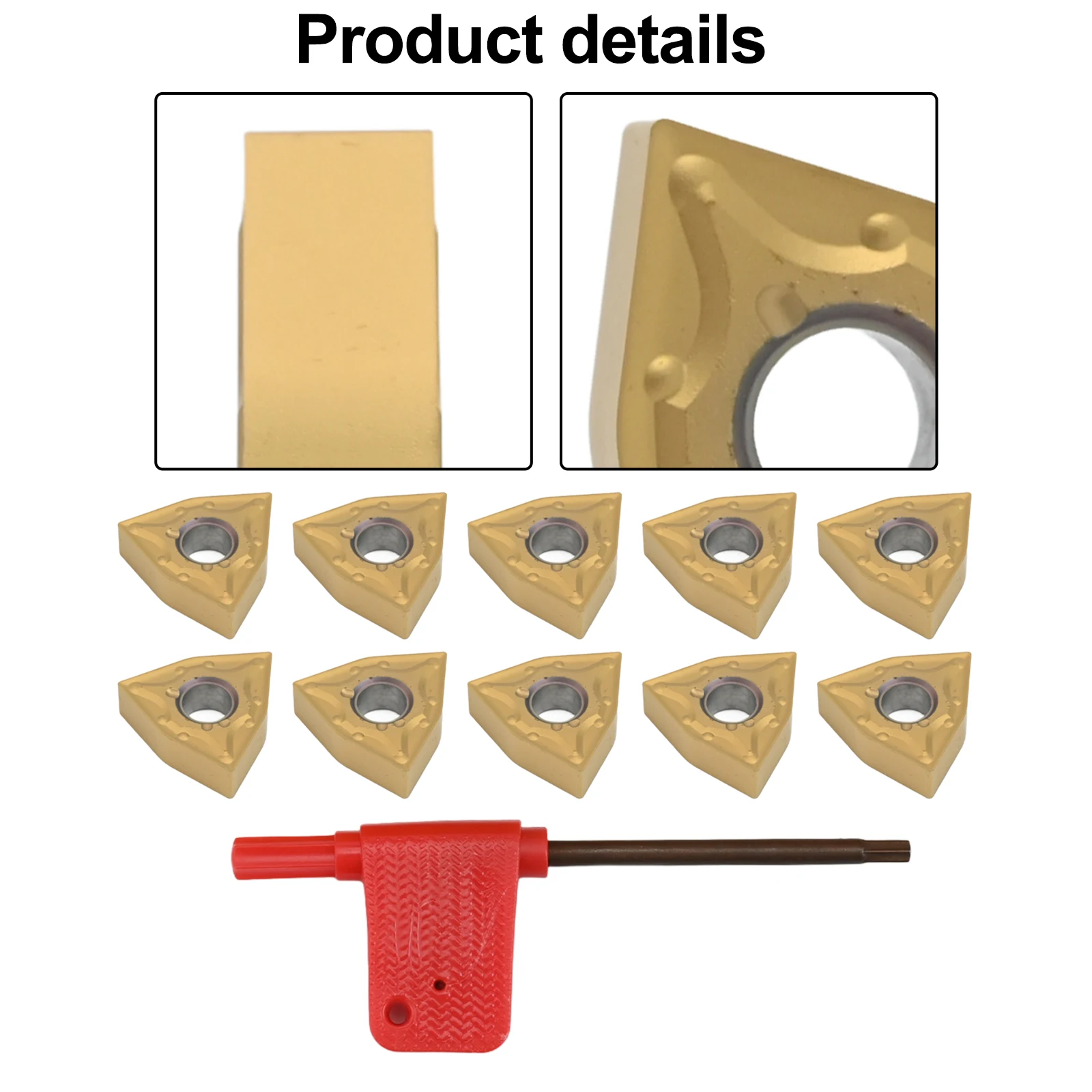 

Lathe Cutting Tool Carbide Inserts Easy Clamping System Finishing Inserts High Grip Inserts Large Trimming Speed For Machining