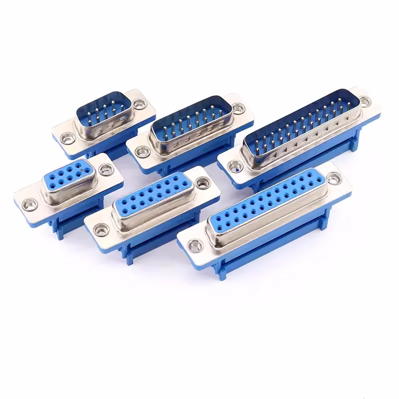 5Pcs DB9 DB15 DB25 DB37 DIDC9/DIDC15/DIDC25/DIDC37 Male Female Plug Serial Port Connector Idc Crimp Type D-SUB Rs232 Adapter