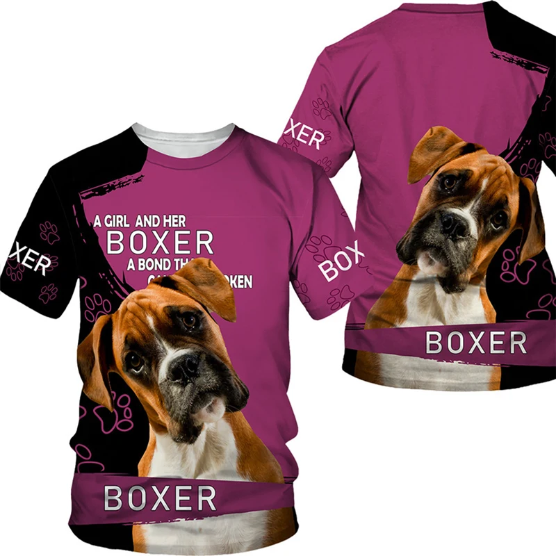 Rottweiler Dog T Shirt 3d Pet Pit Bull Printed T-shirt Womens Clothing Funny Doggy Kids Tee Shirts Gym Tracksuit Sportwear Tops