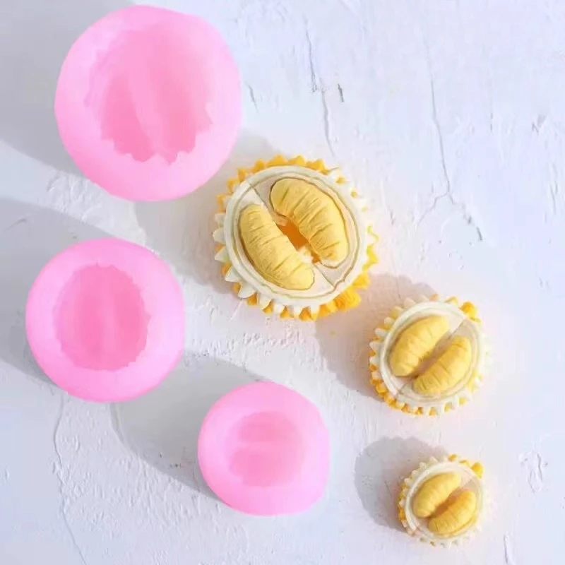 

3d Durian Silicone Molds Fruit Series Cherry Strawberry Coconut Orange Fondant Chocolate Mould Baking Tools Cake Decoration