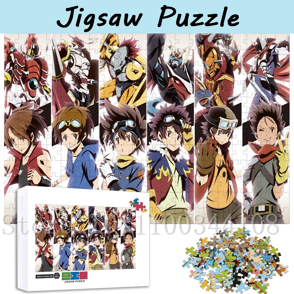 Digimon Six Legendary Heroes Jigsaw Puzzles Handmade Toys & Hobbies Anime Character Puzzles for Boys Unique Gifts