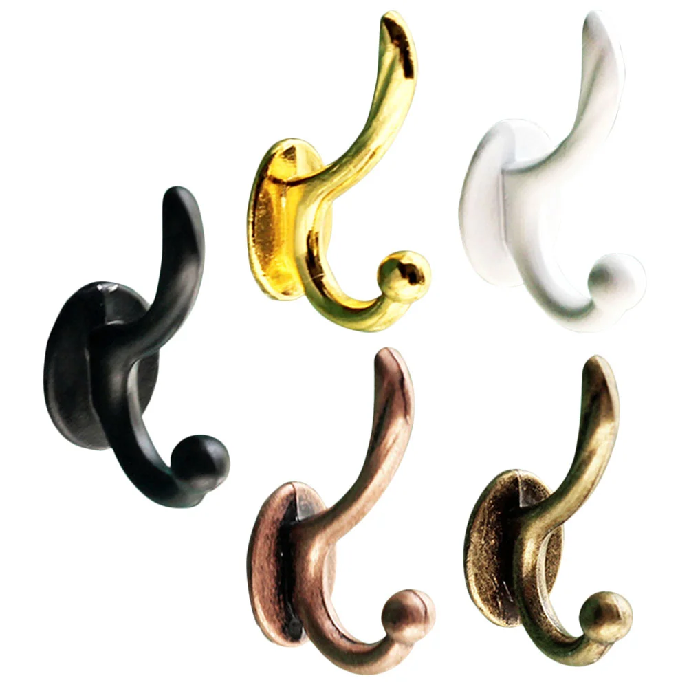 

5 Pcs Mini Hook Hooks House Decor Tiny Clothing Curtain Toy Bracket Alloy Furniture Wall Home