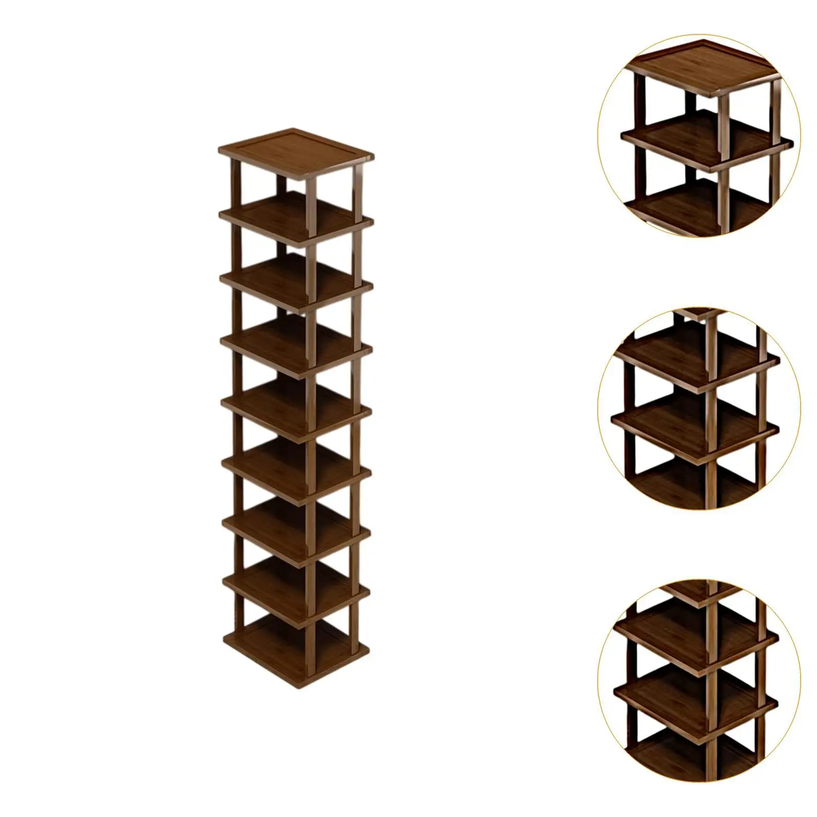 9 Tiers Vertical Shoe Rack Narrow Shoe Shelf,Multifunctional Storage Box,Shoe Organizer for Entrance,Small Spaces Living Room