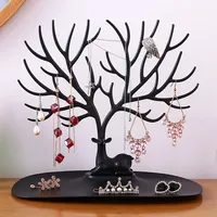 Jewelry Display Stand Tray Tree Storage Racks Earrings Necklaces Rings Jewelry Boxes Case Desktop Organizer Holder Make Up Decor