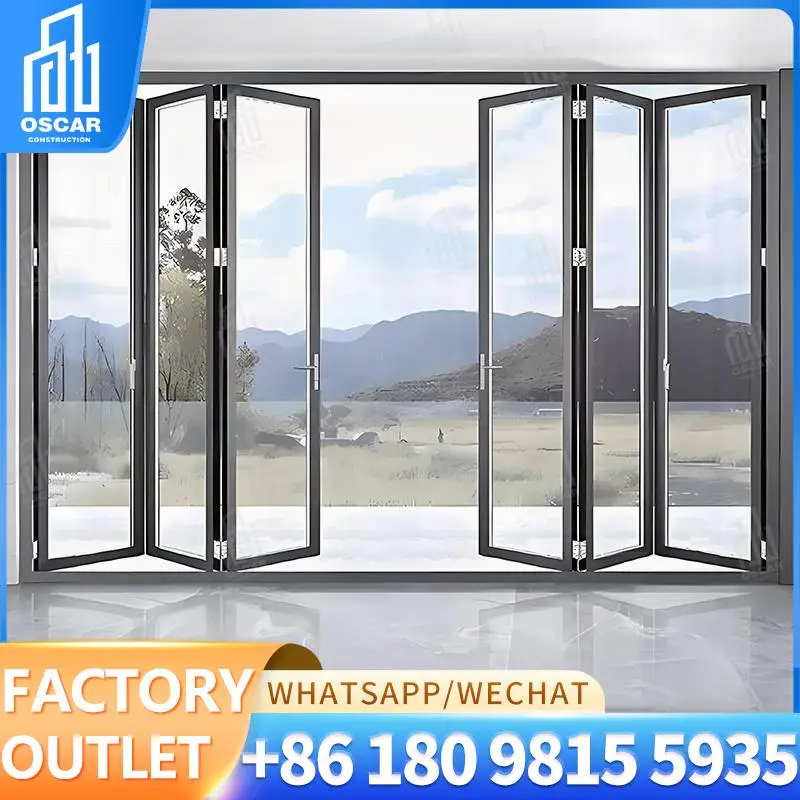 

Customizable UK Factorymade Space saving Accordion Bifold Door for Office Use