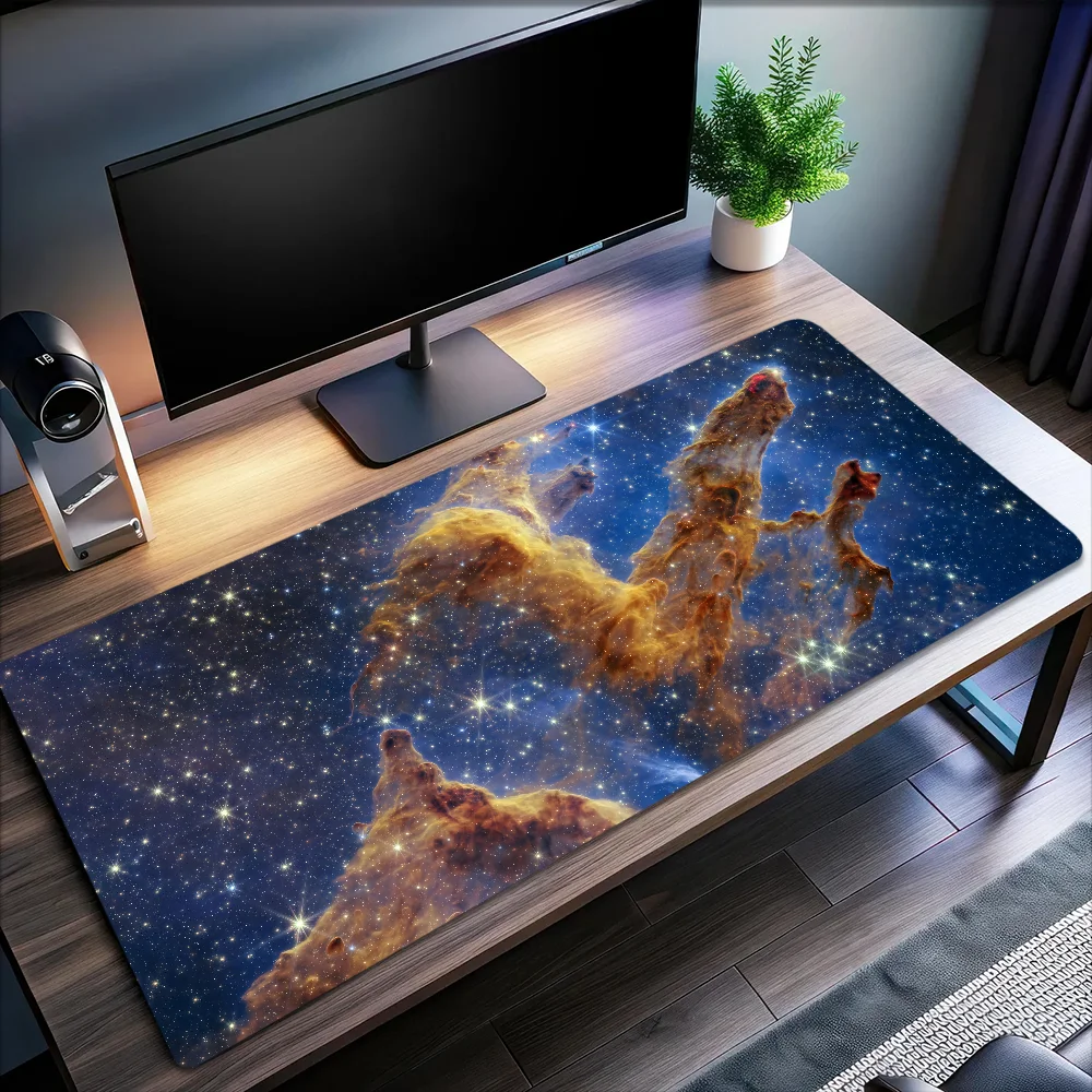 Podkładka pod mysz Galaxy Nebula Space Universe, antypoślizgowa, pogrubiona, duża, z obszyciem, do biura, dla studentów, do gier. — zdjęcie produktu 5