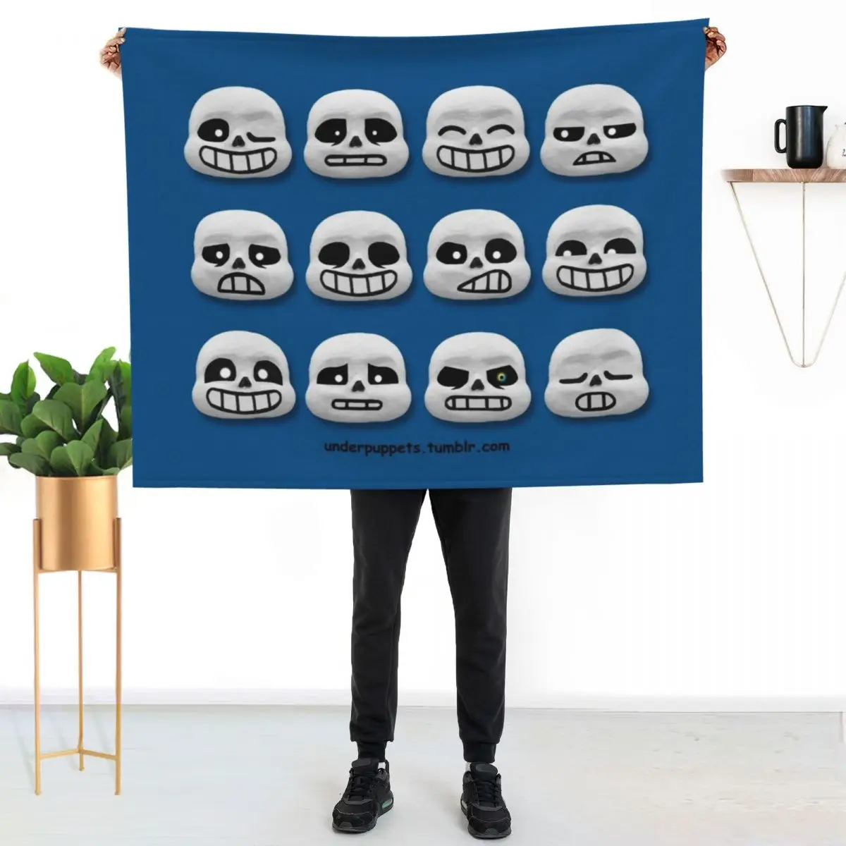 Puppet!Sans Throw Blanket Giant Sofa Thermals For Travel Luxury Designer Sofa Sofa Quilt Vintage Blankets