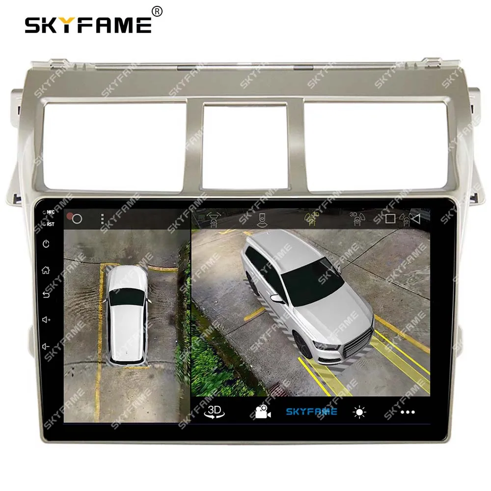 SKYFAME автомобильная рамка, адаптер для фасции, Android радиоприемник, комплект панели для установки приборной панели для Toyota Vios Belta Yaris Vitz Platz