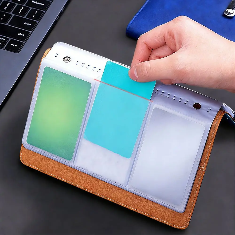 New Hold 120 Cards Card Holder Book PU Leather Portable Credit Card Holder Business Card Organizer for Men & Women