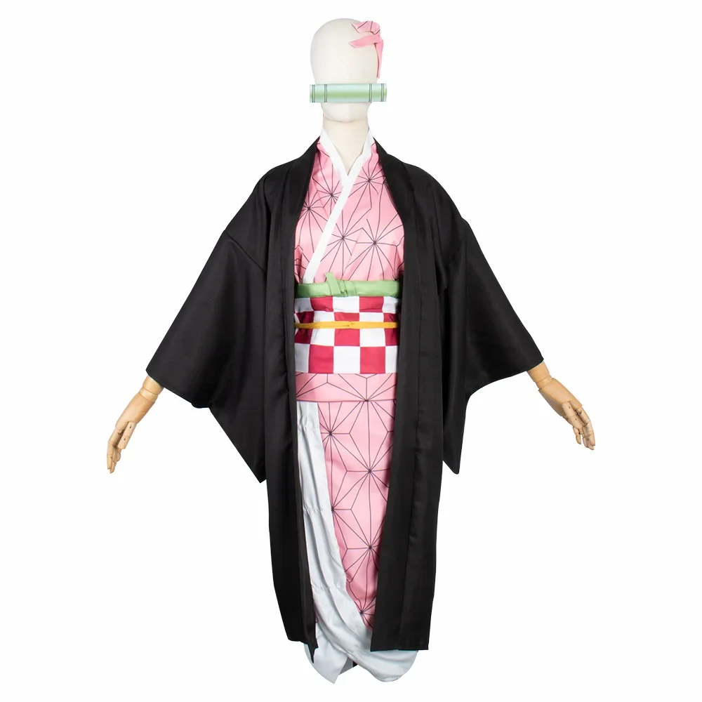 

Adult: Kimetsu Geen Yaiba Kamado Nezuko Cosplay Kostuum Kids Kimono Outfits Halloween Costume