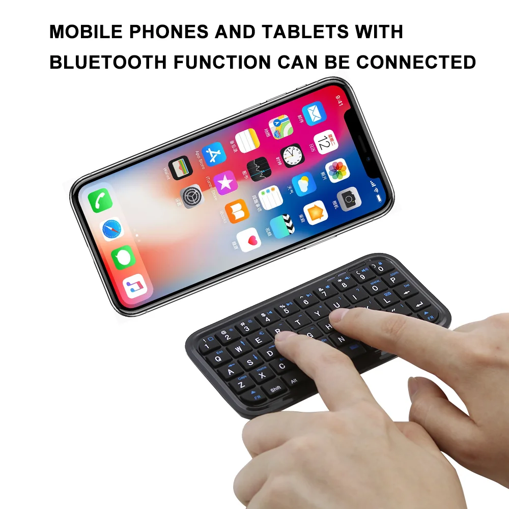 Teclado inalámbrico Bluetooth, recargable, botón de bajo ruido, sistema portátil ligero, Compatible con uso de oficina, teclado y tableta