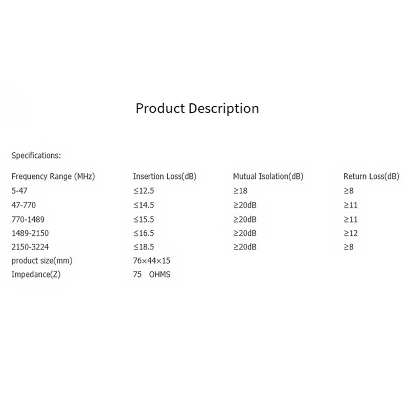 A29F-For Satellite Splitter 8 Way 4K 8K 10-3224Mhz For Satellite/Cable TV Cable Signal Mixer Power Divider Combiner For TV
