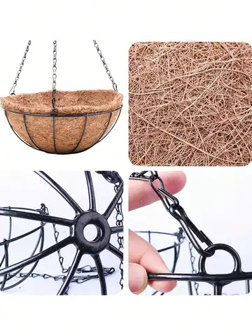 2 पैक, गार्डन हैंगिंग बास्केट 8-16 इंच - विंटेज जियो कोको-लाइनर के साथ, 2 हैंगिंग प्लांटर का पैक 6 best sales लटकती टोकरी - №3