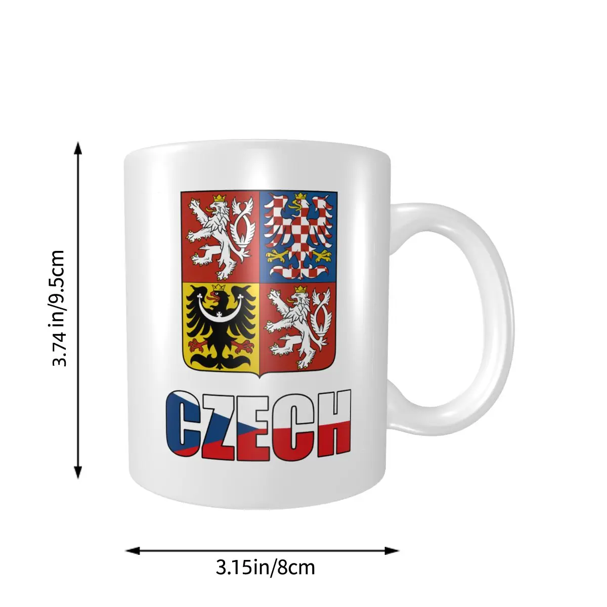 Mark Cup Mug Czech Republic Letter Flag Emblem Coffee Mugs Tea Milk Water Cup Travel Mugs For Office Home view 6