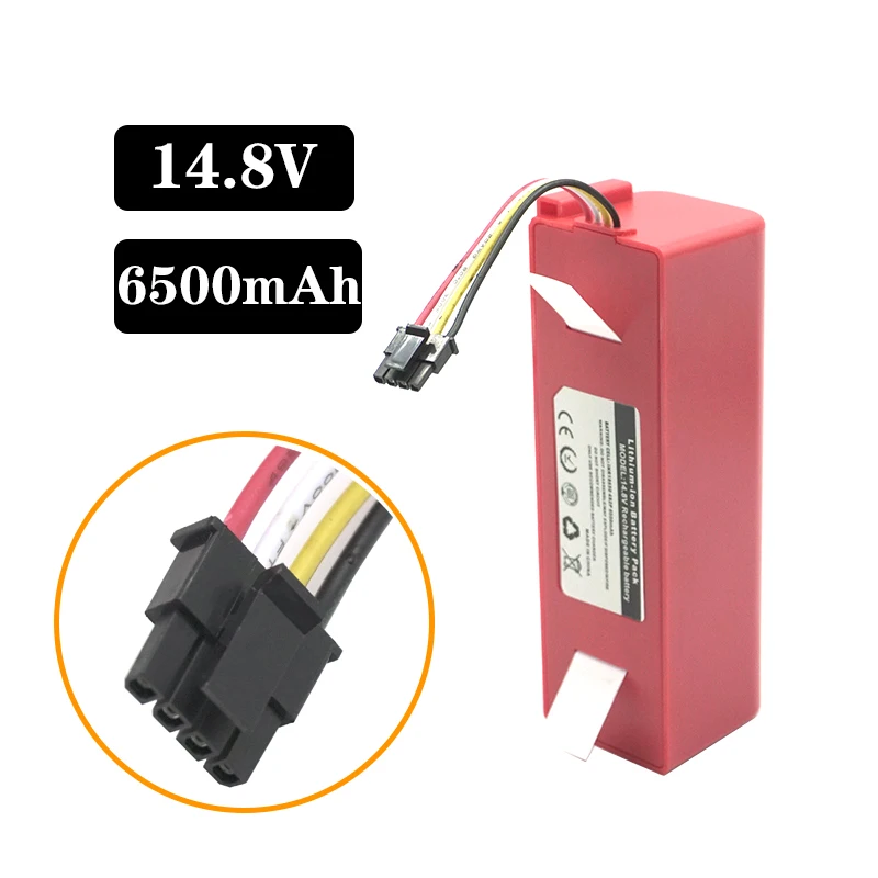 100% Original 4S2P 14.8V 6500mAh Robotic Vacuum Cleaner Replacement Battery For Xiaomi Roborock S55 S60 S65 S50 S5 MAX S6 Parts