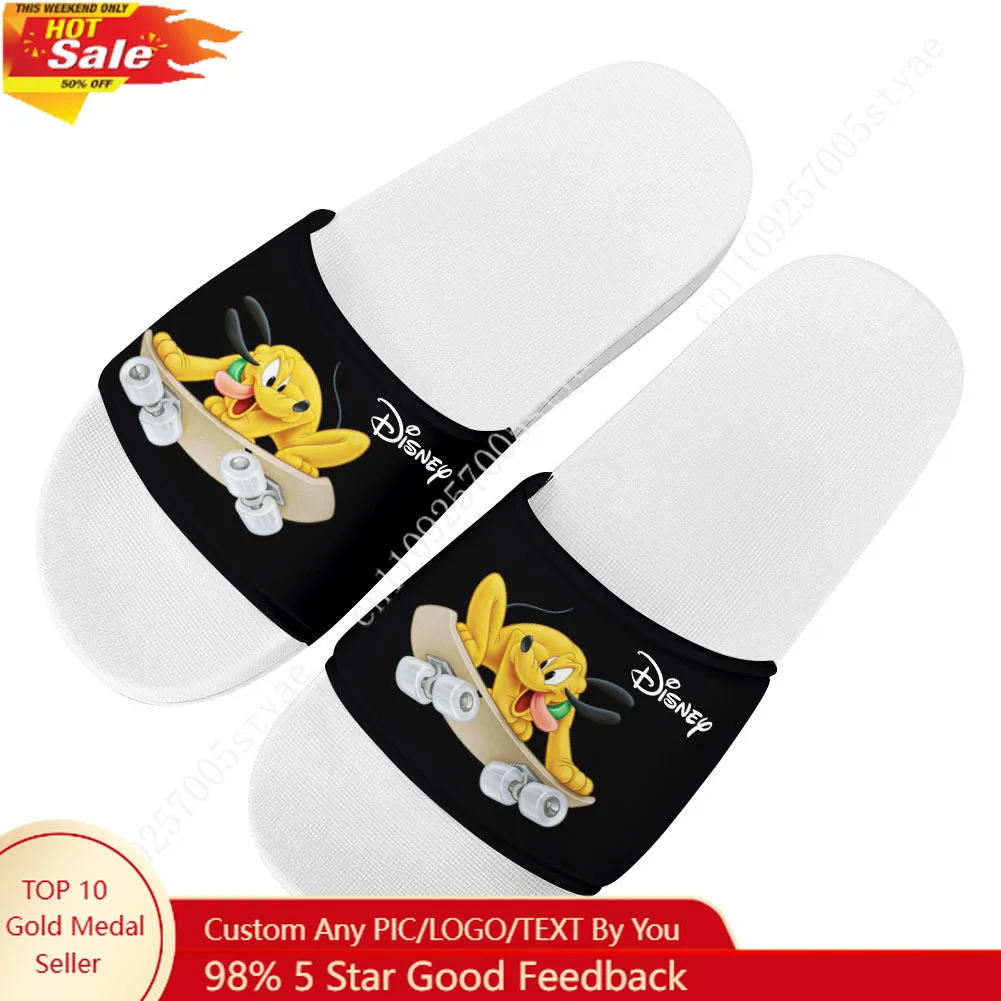 

Disney Pluto Slippers Mens Womens Summer Custom Sandals Light Casual Slippers