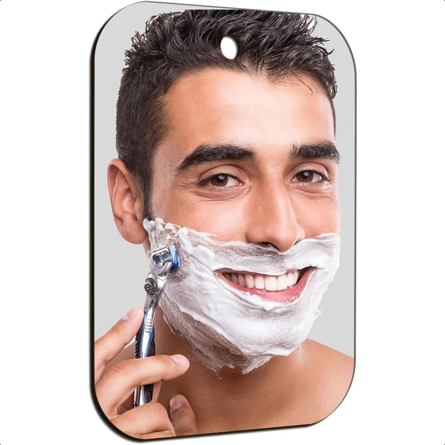 

Shaving Mirror Unbreakable Shower Mirrors Medium 2pack(6 ihes x8 ihes Bathroom Handheld Mirror for Men and Women Portable Campi