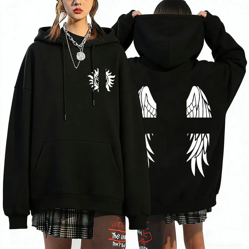

TV Series Supernatural Graphic Print Hoodie Men Women Clothing Gothic Vintage Oversized Pullover Unisex Fashion Cosplay Hoodies