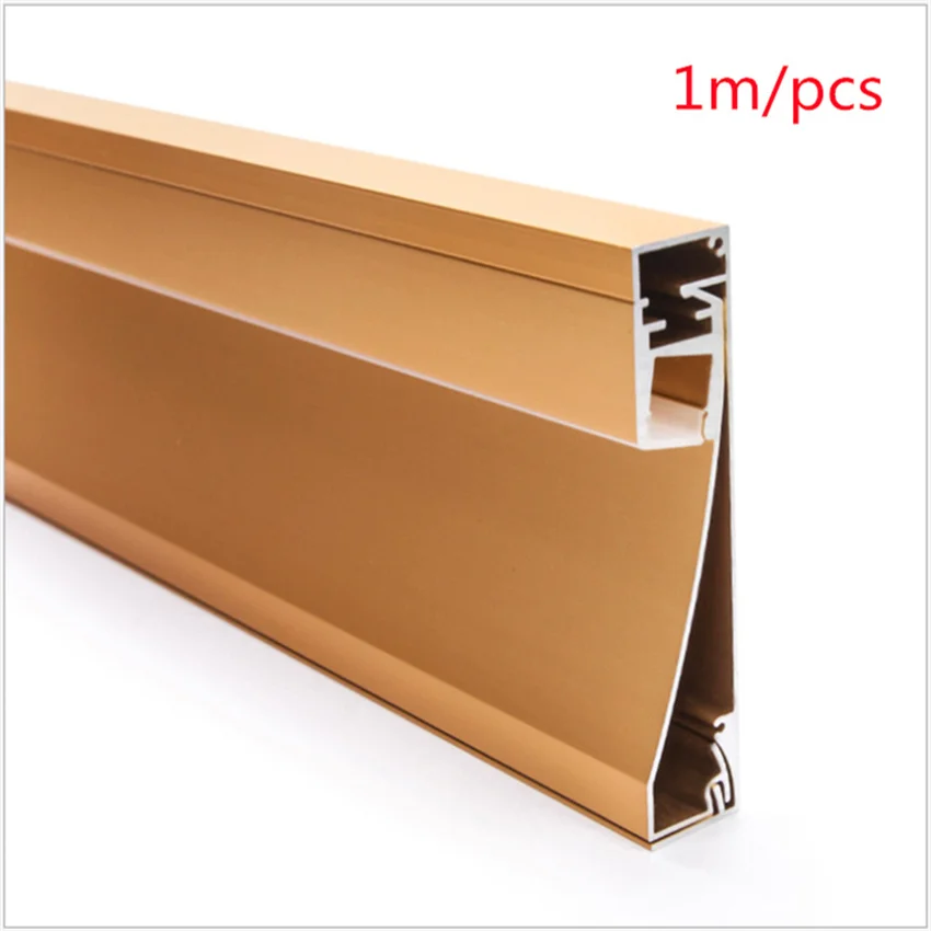 1m/pcs 80*16mm Skirting LED Light Gypsum LED Aluminum Profile for Led Strip Light Wall Foot Line LED Strip Channel