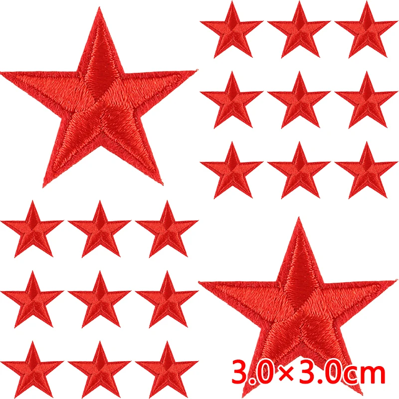 10 Stück Eisen auf Patches fünfzackigen Stern für Kleidung Lot Bulk Großhandel bestickt süße kleine Jacke Thermocollant Mochila nähen – Detail 6