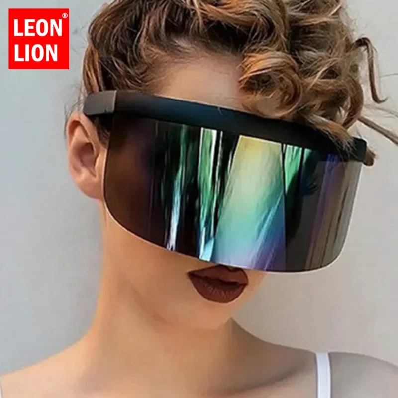 LeonLion 2023 Oversized Sunglasses Women Brand Designer Hat Glasses Women Luxury Eyeglasses Women/Men Vintage Gafas De Sol Mujer