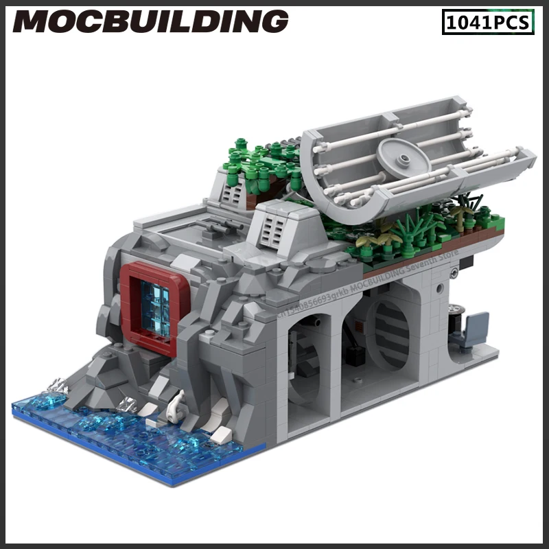 MOC Space Movie Series Scene Small Outpost Model Building Blocks Creative Collection Toys DIY Assembly Bricks Christmas Gifits
