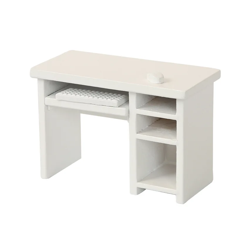 

1:12 Dollhouse Miniature Furniture Computer Desk Set - Tiny Toy Scene Props for Micro Landscape Decor