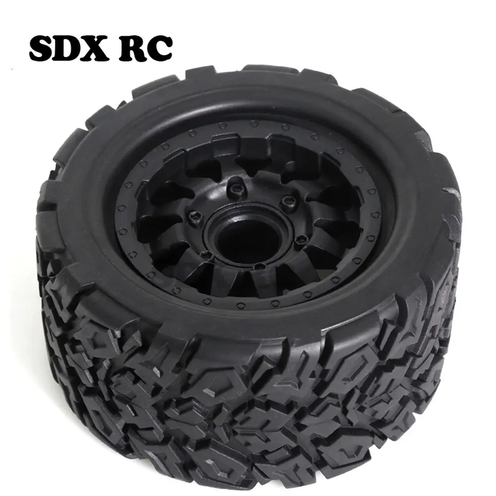 4pcs 110mm 1/10 Monster Stunt Truck Tire 12mm and 14mm Hex for TRAXXAS MAXX ARRMA Granite KRATON Outcast Tamiya Losi Redcat