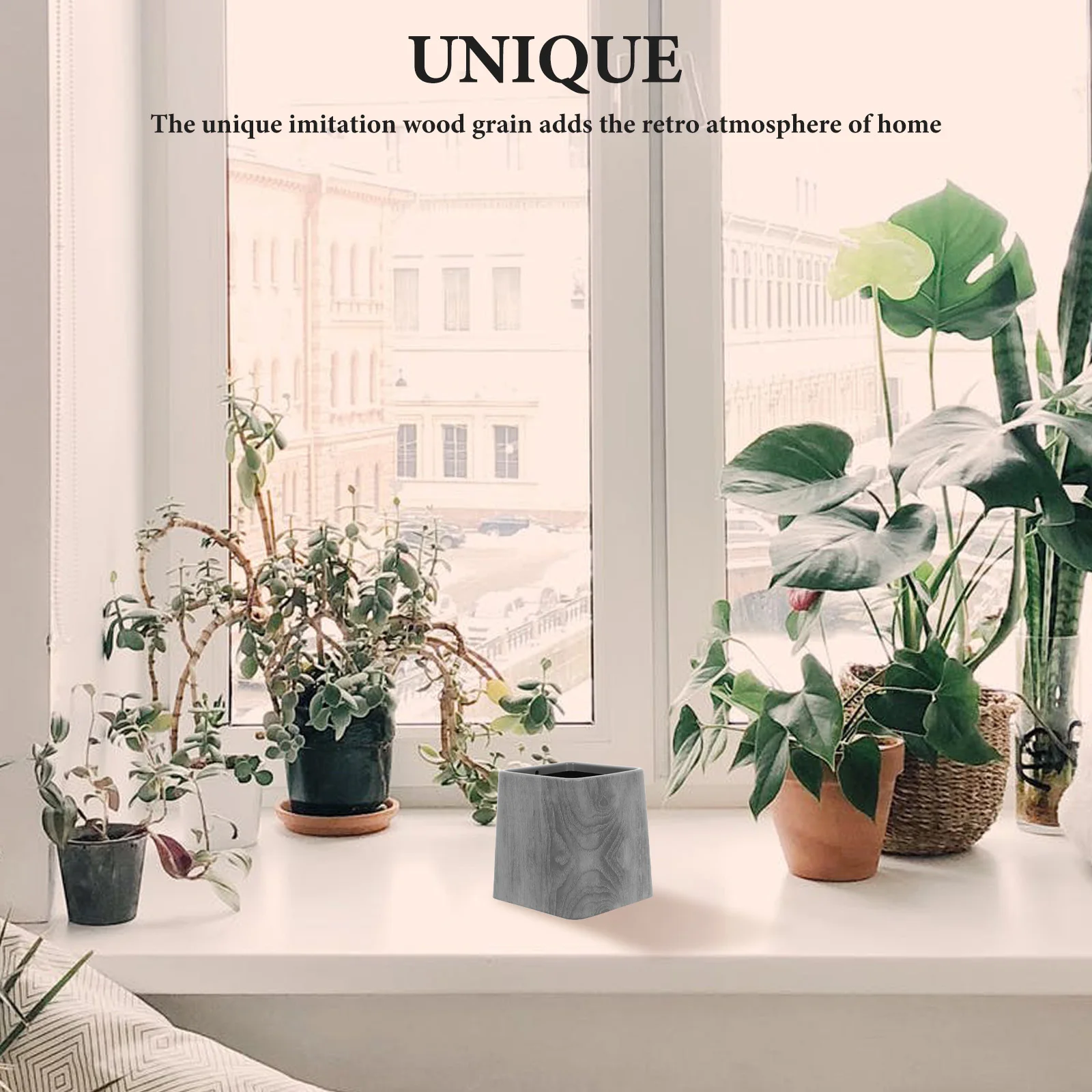 

1pc Retro Modern Trash Can Waste Trashcan Bin For Bathroom Kitchen Living Room Bedroom Trash Can Farmhouse Style