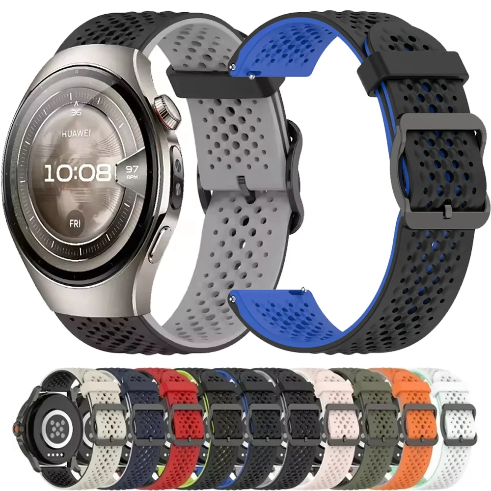 20mm 22mm シリコンストラップ Huawei Watch 5 46mm/GT5Pro GT5 4 3 2 42 46mm ソフトバンド Honor Watch 4Pro GSPro GS4 3 コレアベルト用