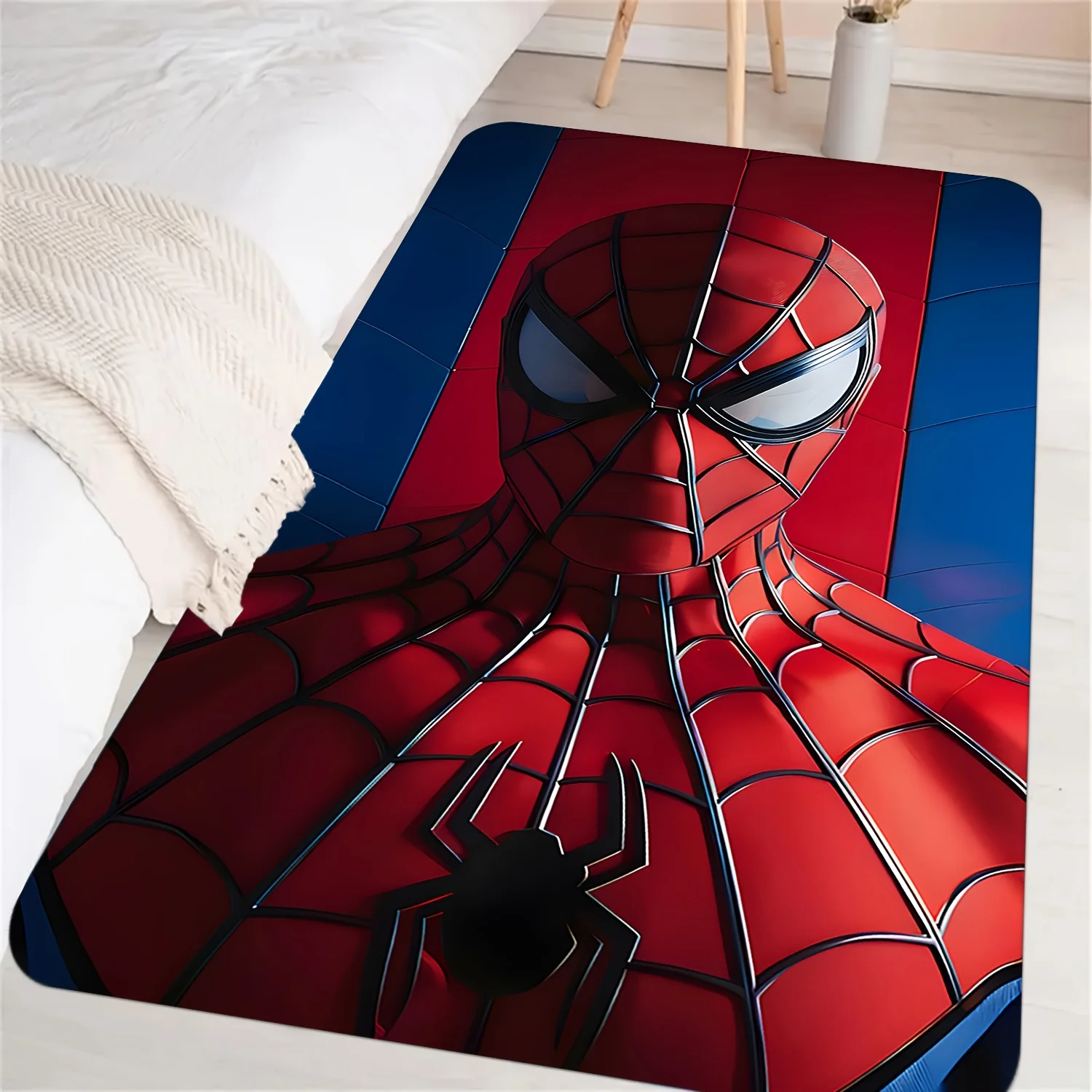 

Коврик для пола с принтом Marvel, узор в виде красно-синего костюма Человека-паука, подходит для гостиной, спальни, игровой комнаты, придверный коврик/коврик для улицы