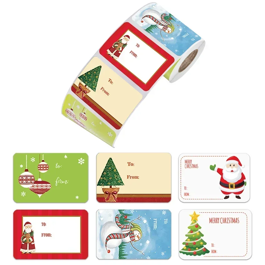 50pcs Celebrate Christmas Thank You Sticker Adhesive Label Seal Paper \