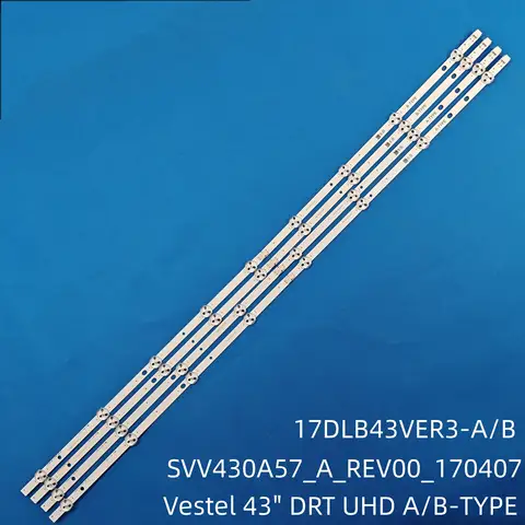 LED 스트립, JVC LT-43C870 43U6863DB 17DLB43VER3-B A, LUX0143004/01 VES430QNDB-2D-N11 43UB8200 Vestel, 43 인치 DRT UHD A/B-TYPE