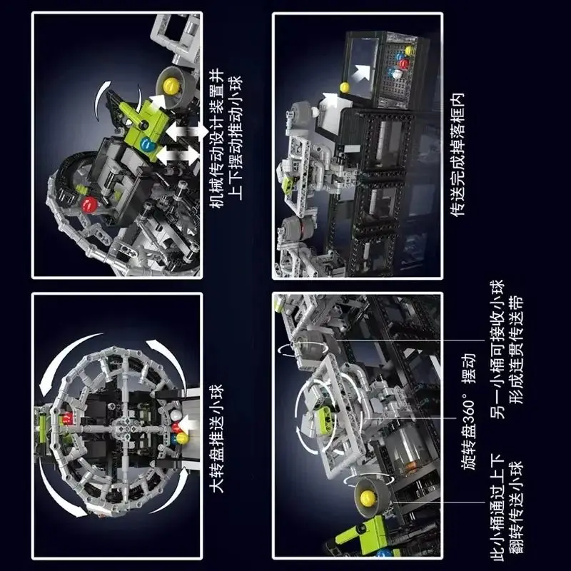 Classic Creative V16 Diesel Engine MOC Building Block Technology Bricks Children's Machine Educational High-Tech Model Toy Gifts
