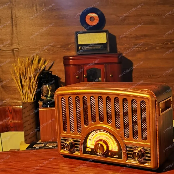 USB Rechargeable Classical Vintage Retro Bluetooth Bass Speakers Am Fm Sw Shortwave Multiband Transistor Old Antique Home Radio