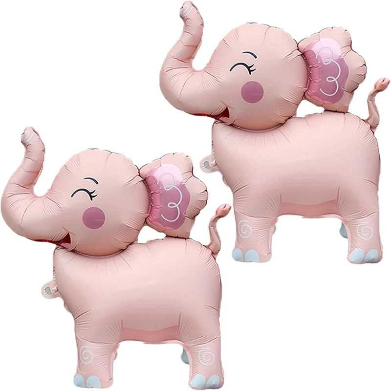 1 unidad/lote de globos de aluminio 3D con forma de elefante, globos de dibujos animados con temática animal para fiestas, decoración para fiestas de cumpleaños, suministros para fiestas de boda
