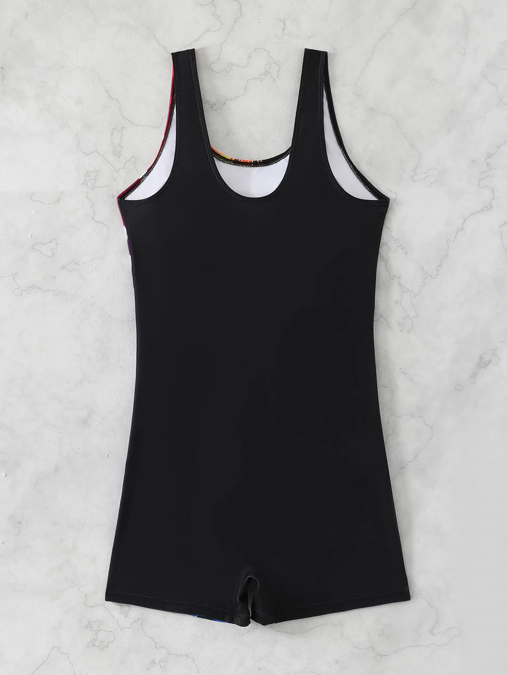 Traje de baño de una pieza estampado 2026 para mujer, estilo conservador, acolchado, sin mangas, para natación y playa