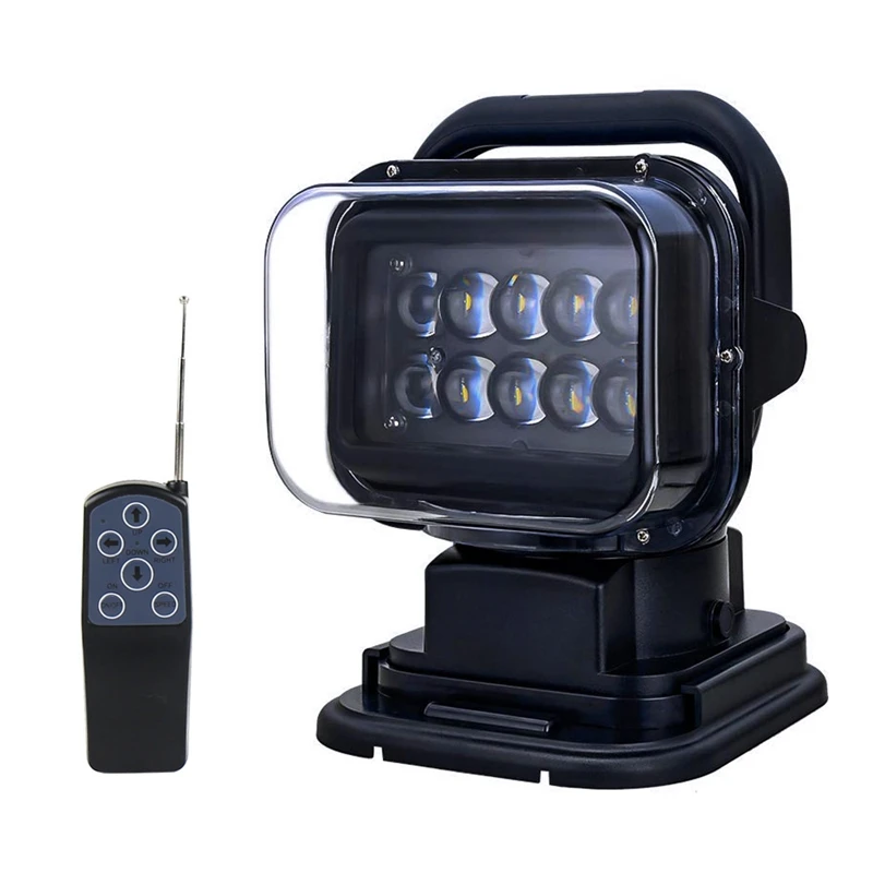 

50W LED remote control searchlight outdoor work light marine search light car remote control LED spotlight