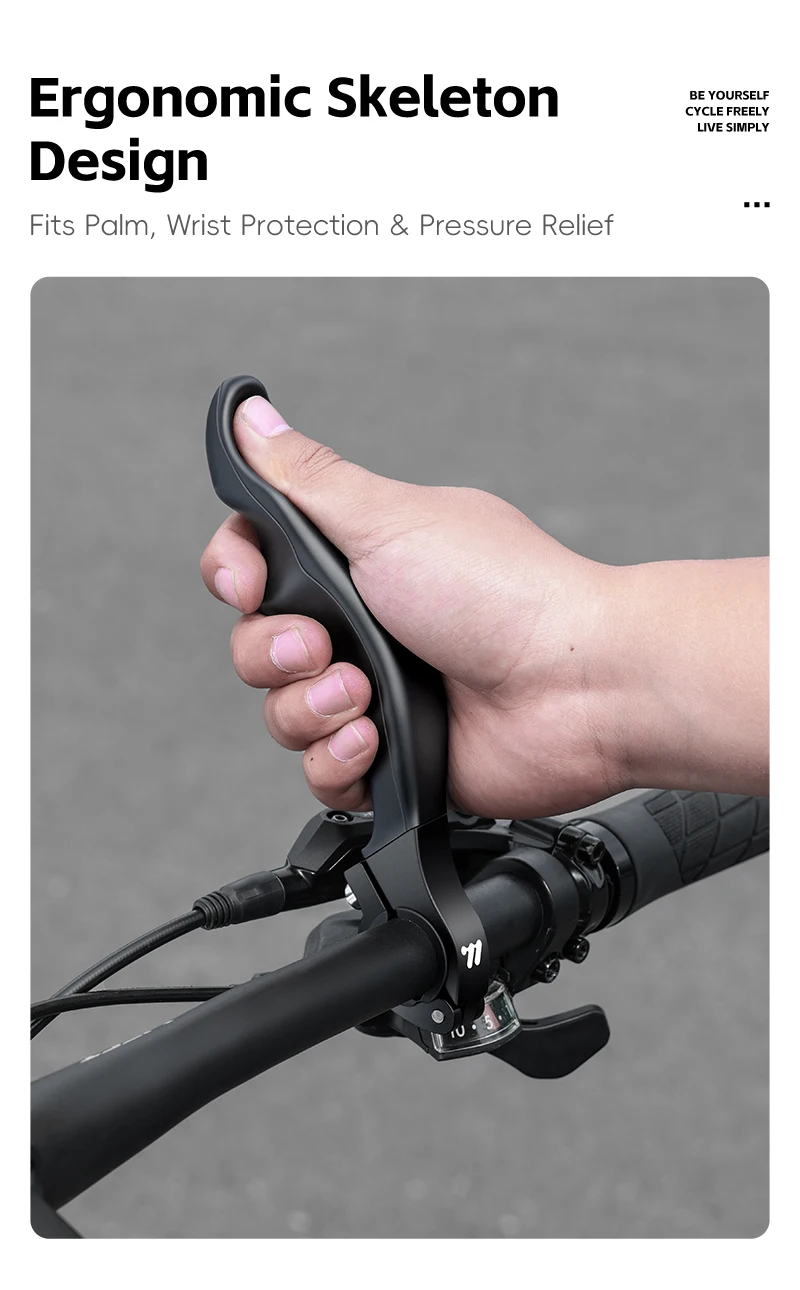 WEST BIKING Mountainbike Lenkerendstücke Ergonomische Stoßdämpfende Rutschfeste Aluminium-Lenkererweiterung Langstrecken-Lenkerzubehör – Detail 5