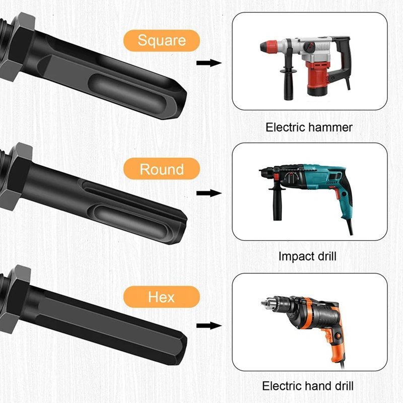 Firewood Log Splitter 42Mm+32Mm, Wood Splitting Logs Bits Firewood Detachable Drill Bit Black Steel Hex Shank Screw Cone