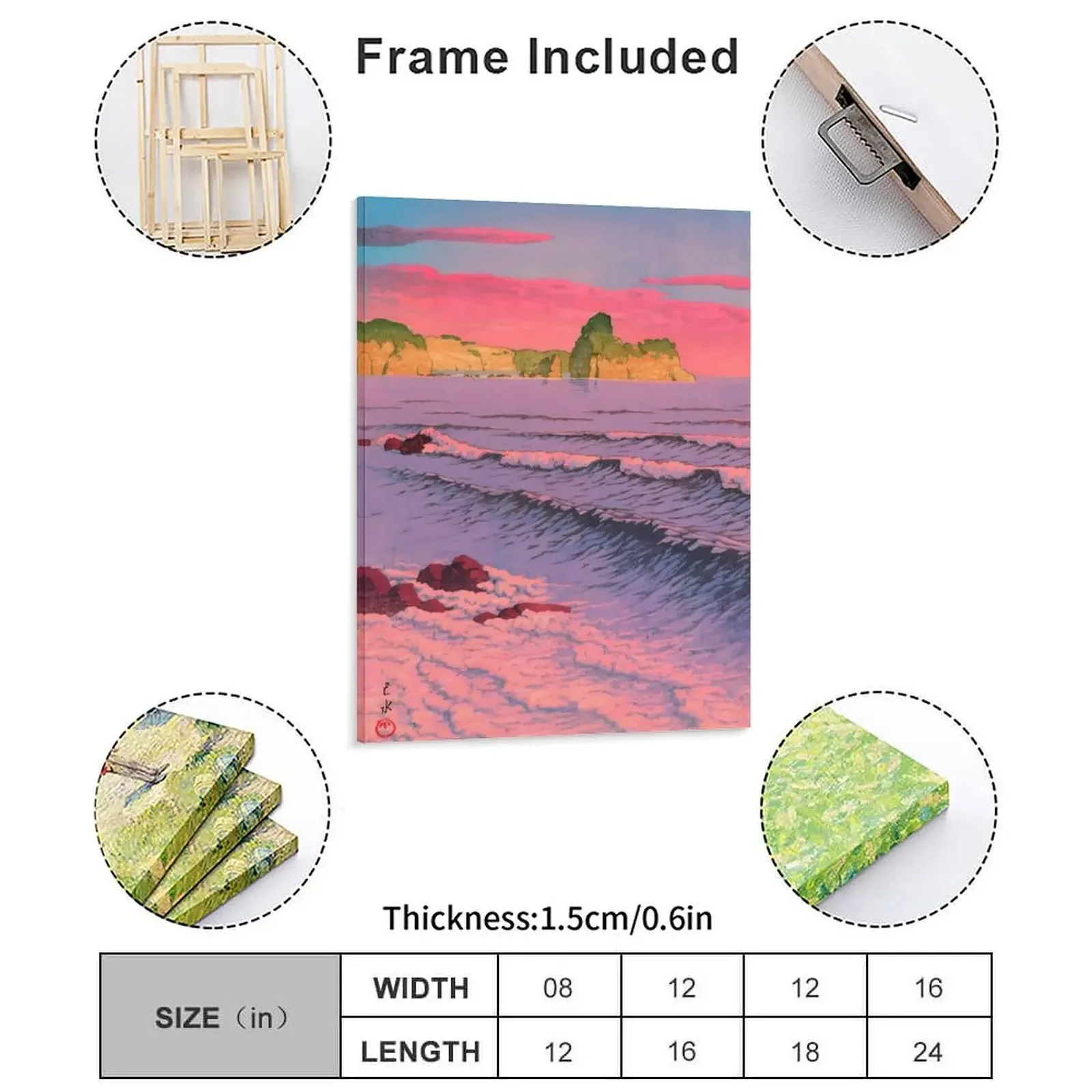 Morning Sea At Shiribeshi Canvas Painting Poster Mural Iron Garage Decoration Bar Framed Wall Paintings