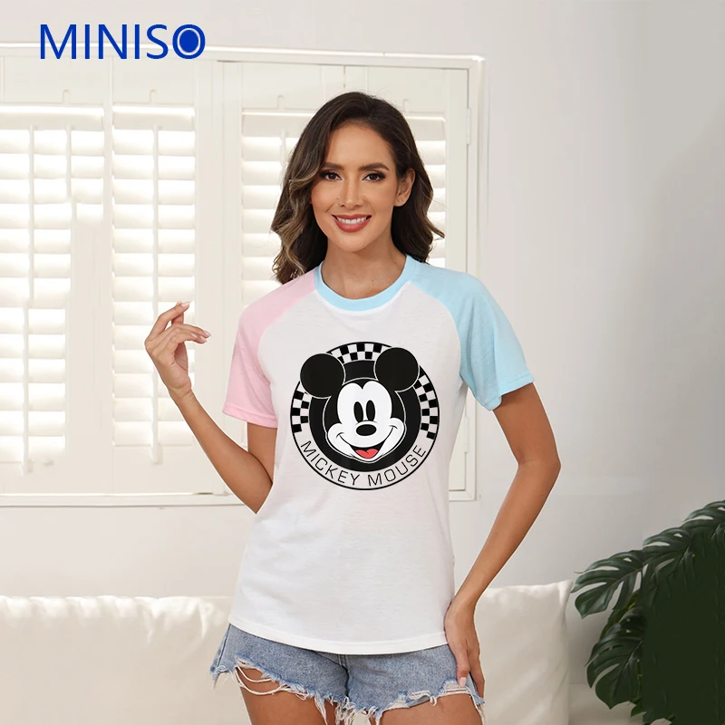 

ute Summer Disney Mickey Mouse Cartoon T-Shirt Graphic Streetwear Top Tees Female Clothing 2025 New