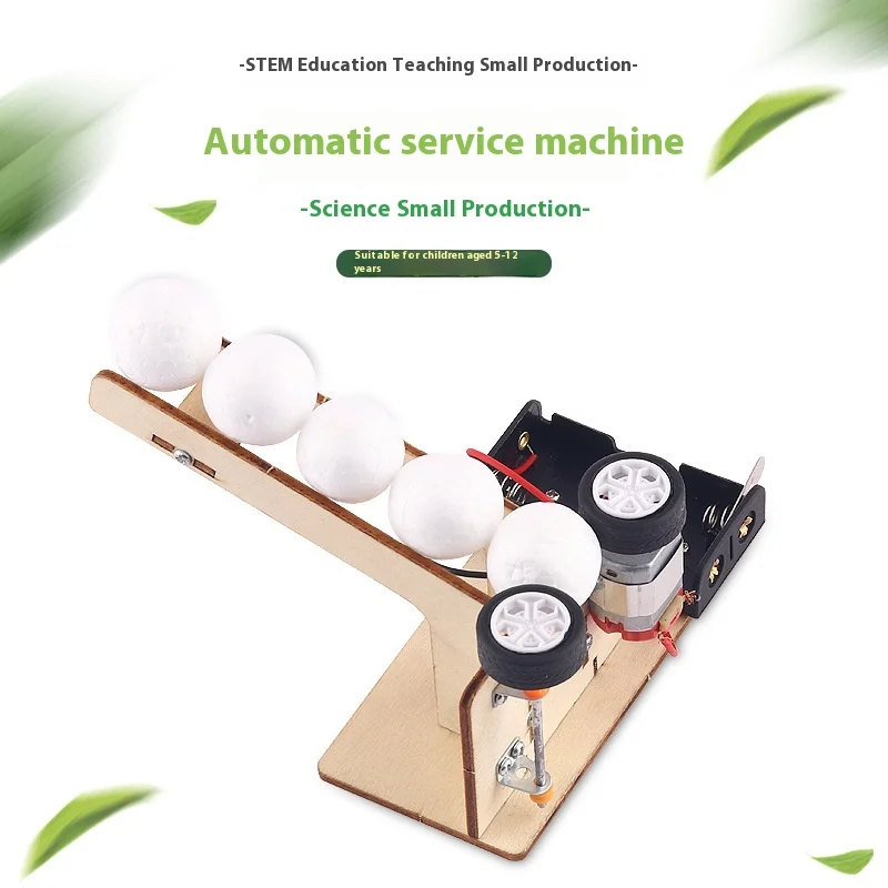 Kinder wissenschaftliches Lernspielzeug DIY automatische Ballmaschine kinetische Energieübertragung Experiment Stamm Bildung Requisiten